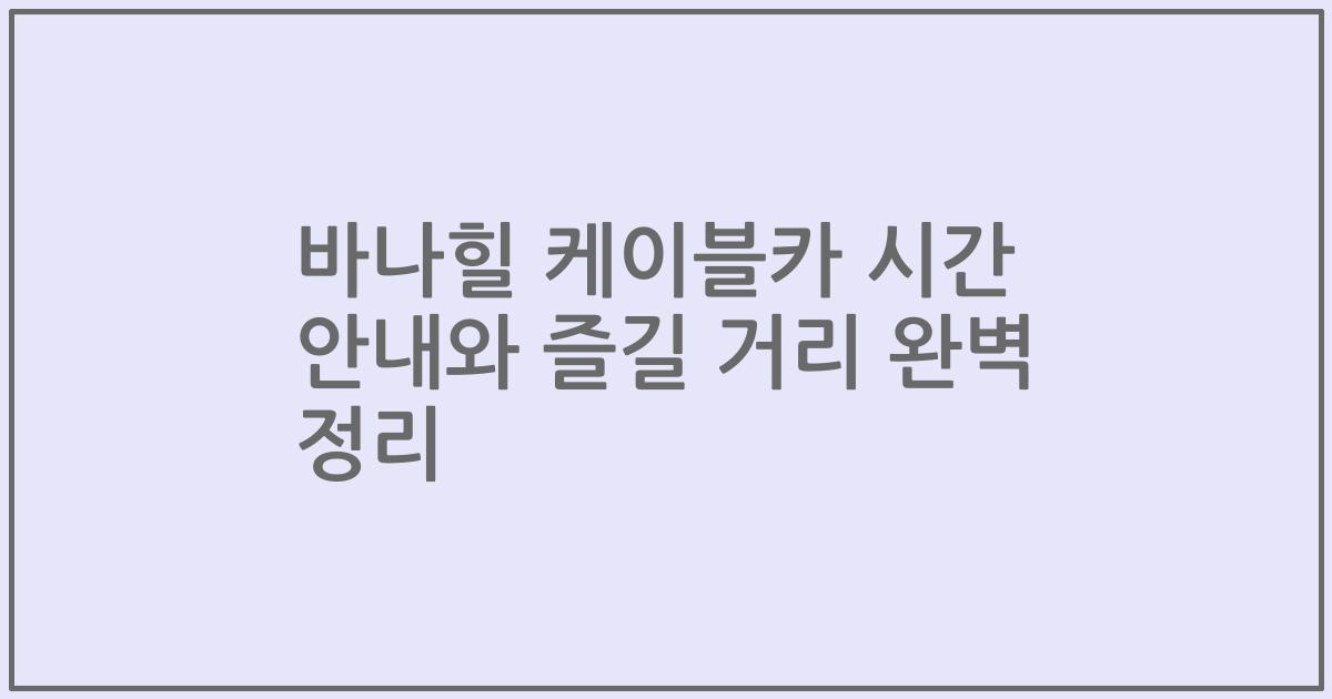 바나힐 케이블카 시간 안내와 즐길 거리 완벽 정리