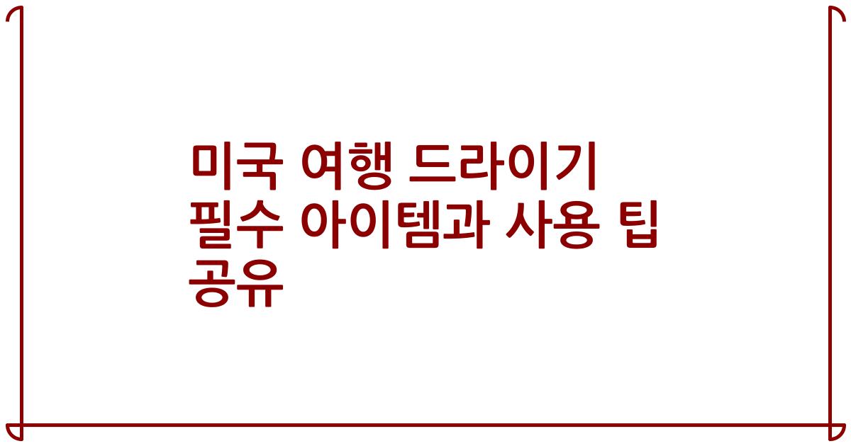 미국 여행 드라이기 필수 아이템과 사용 팁 공유