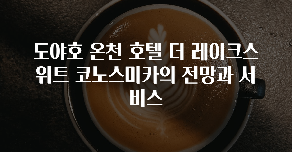 도야호 온천 호텔 더 레이크스위트 코노스미카의 전망과 서비스