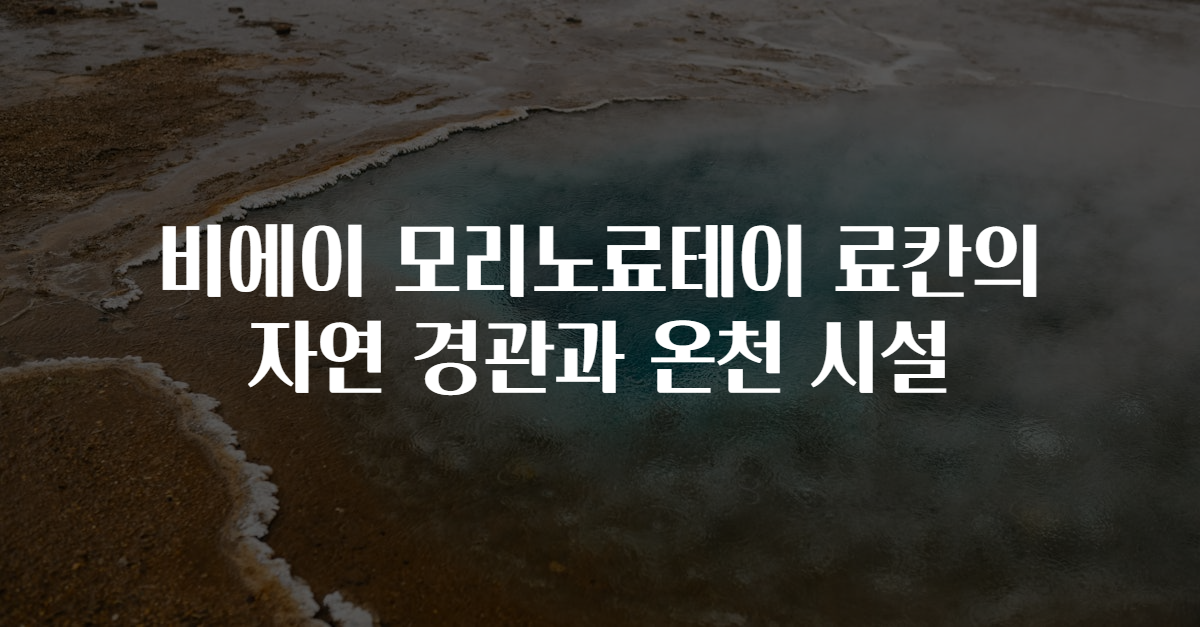 비에이 모리노료테이 료칸의 자연 경관과 온천 시설