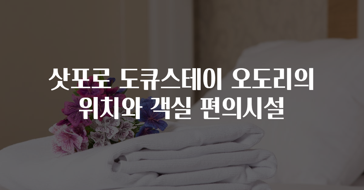삿포로 도큐스테이 오도리의 위치와 객실 편의시설